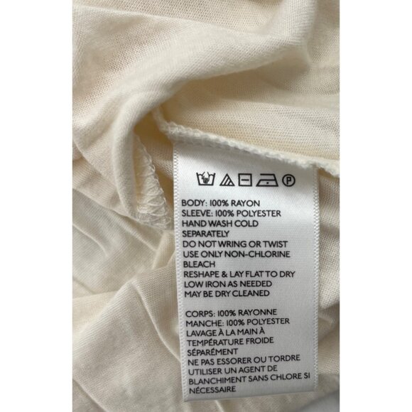 Kimchi Blue Cream Long Sleeve Blouse With Lace Collar Sz small - Picture 4 of 5